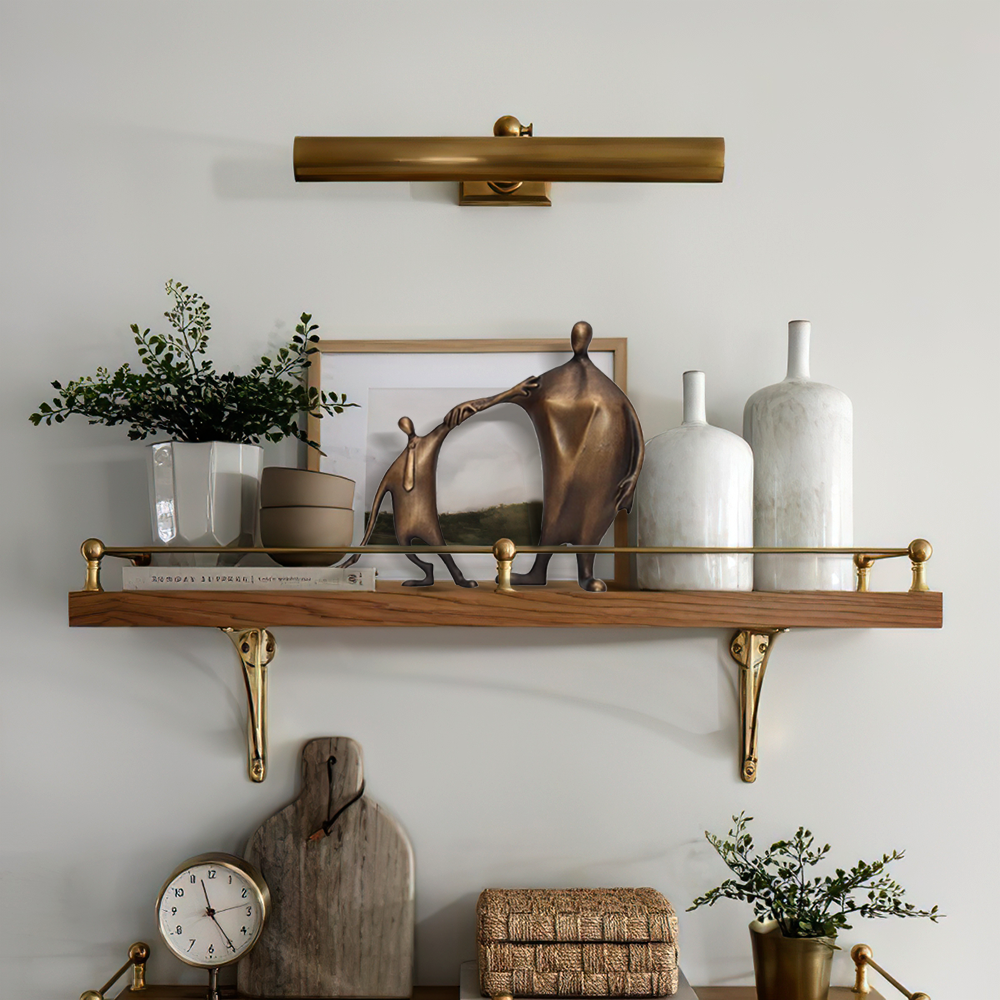 creative alloy father son decorative ornament on the wall shelf