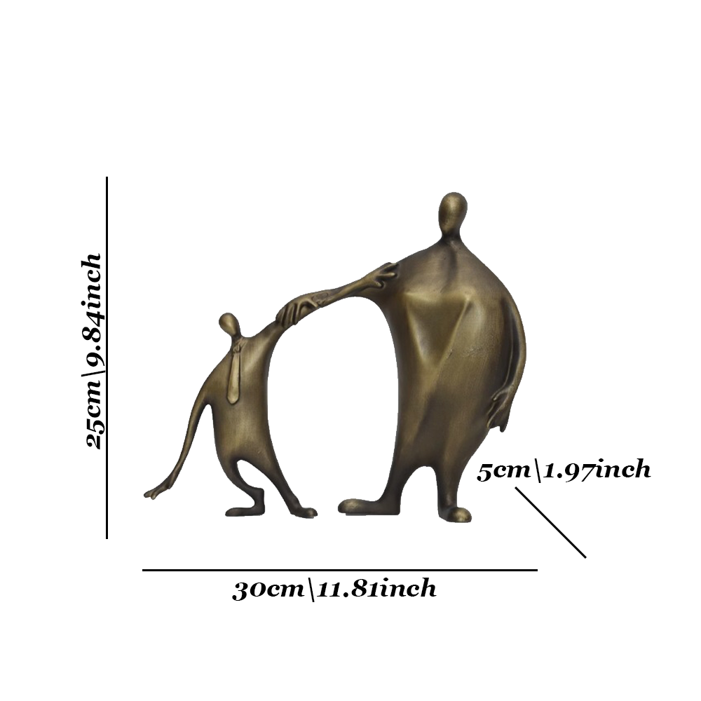 creative alloy father son decorative ornament size chart