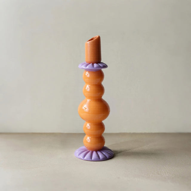 creative art glass candle holder