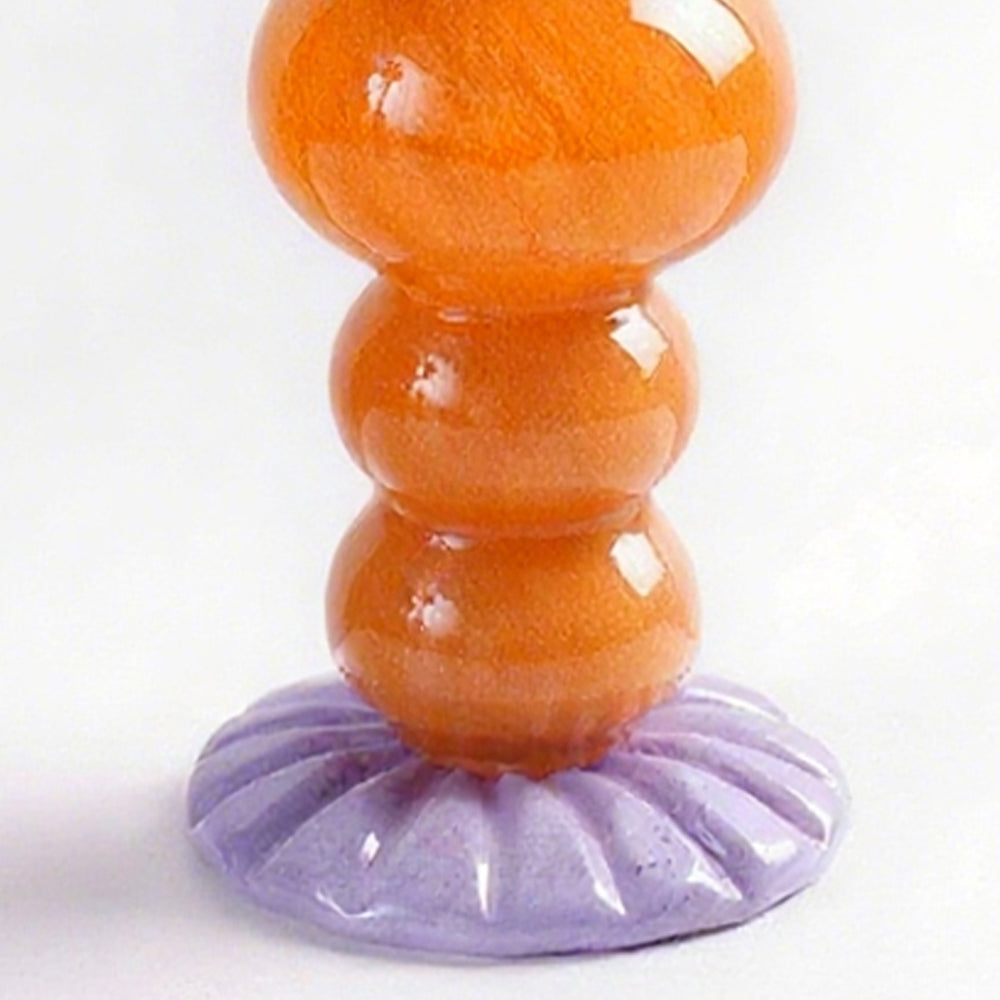 creative art glass candle holder details