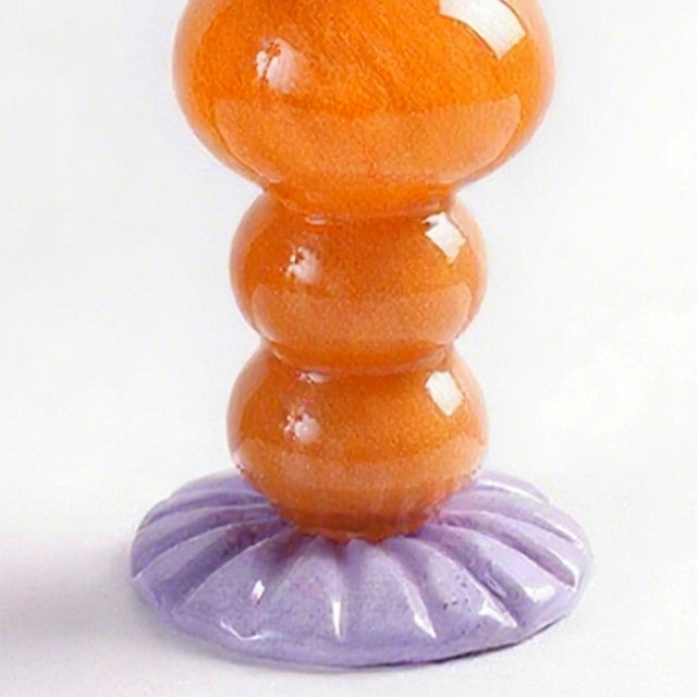 creative art glass candle holder details