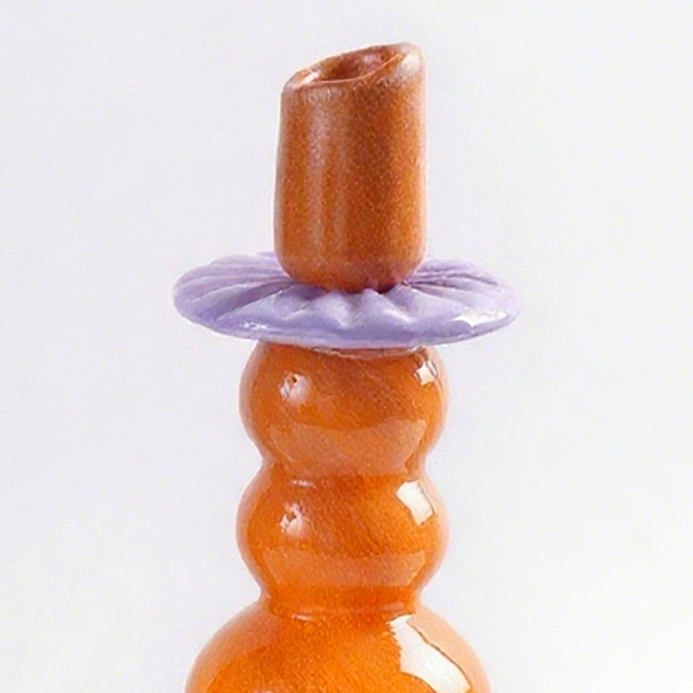 creative art glass candle holder details