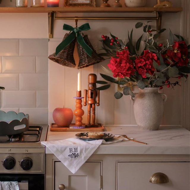 creative art glass candle holder on table