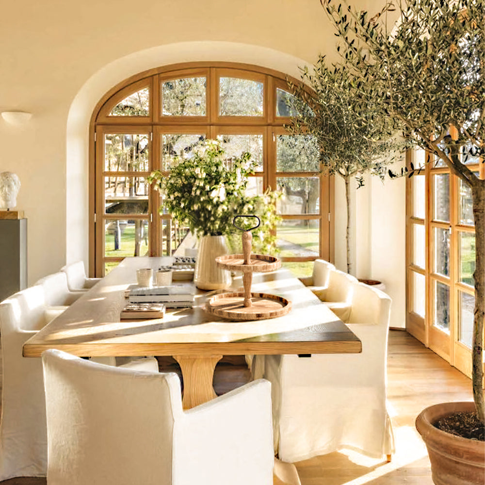 creative european style wooden decorative tray on table