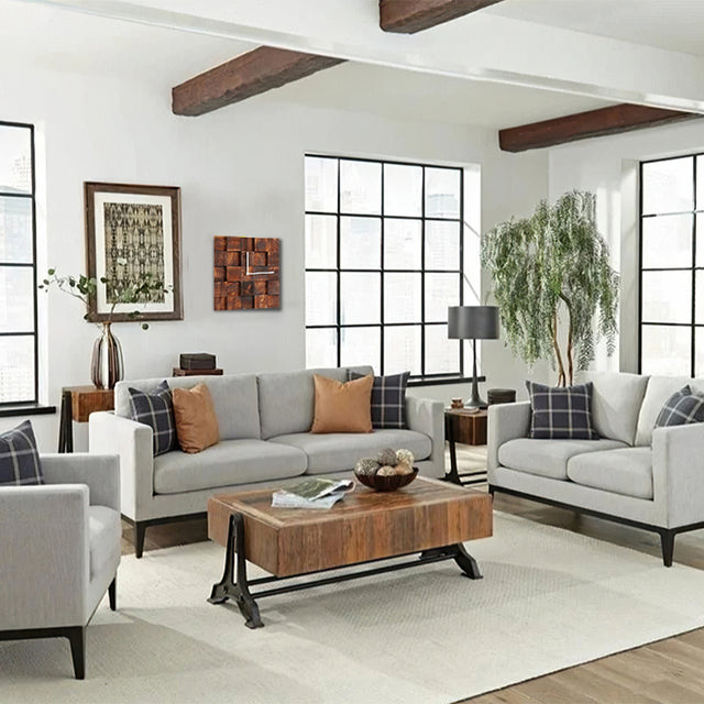 creative pine wood wall clock in the living room