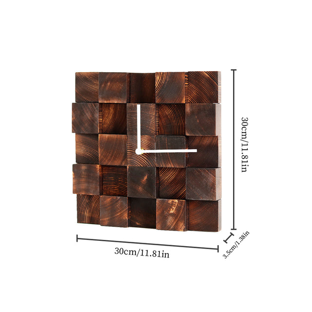 creative pine wood wall clock size chart