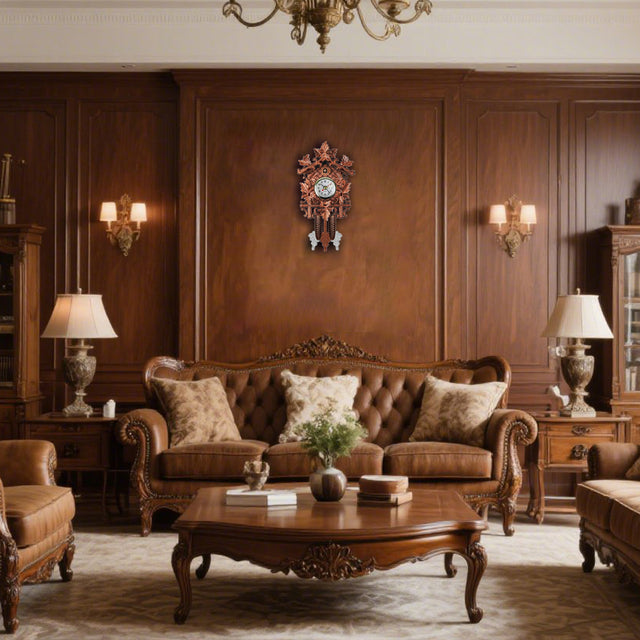 cuckoo wall clock in the living room