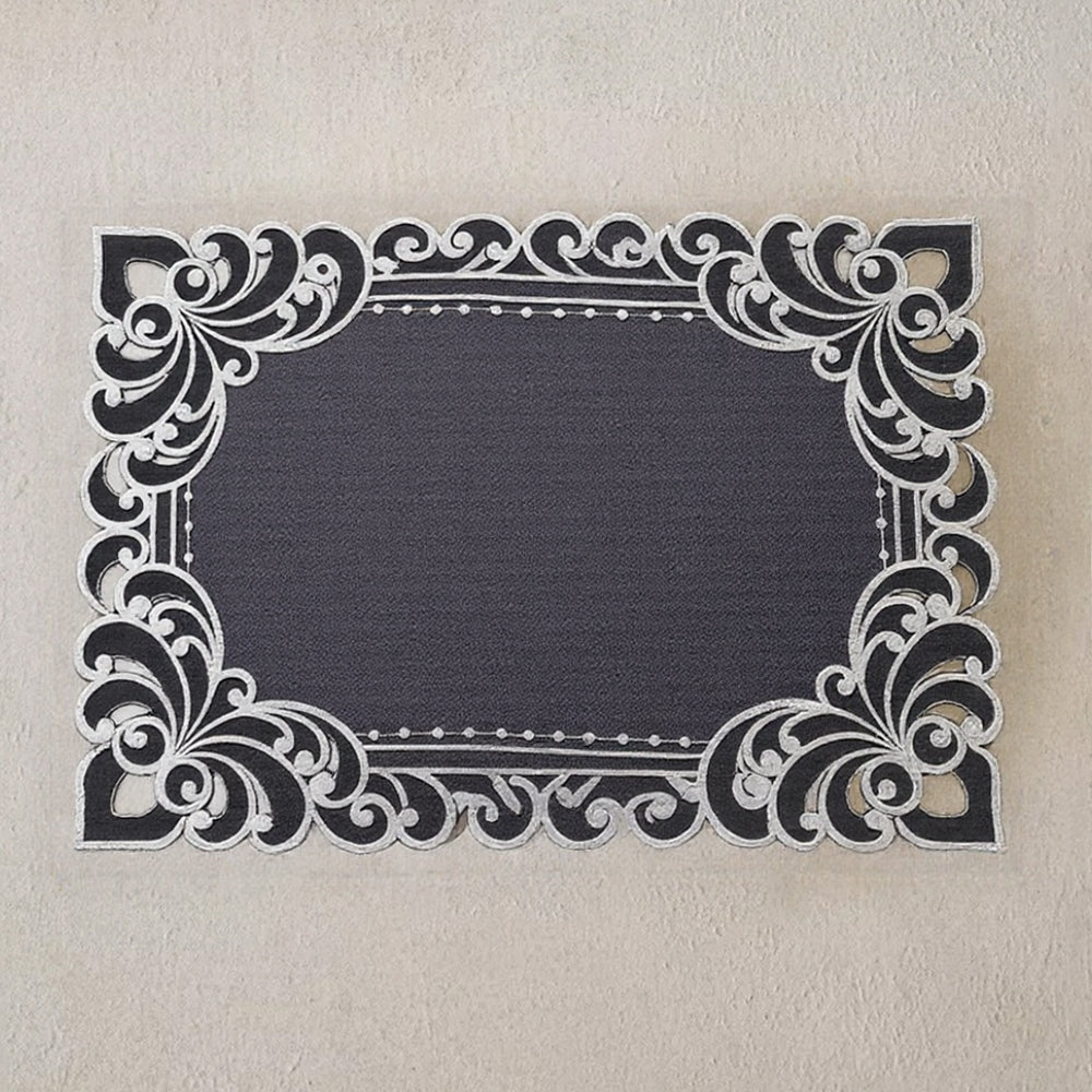 dark grey polyester placemats 08112