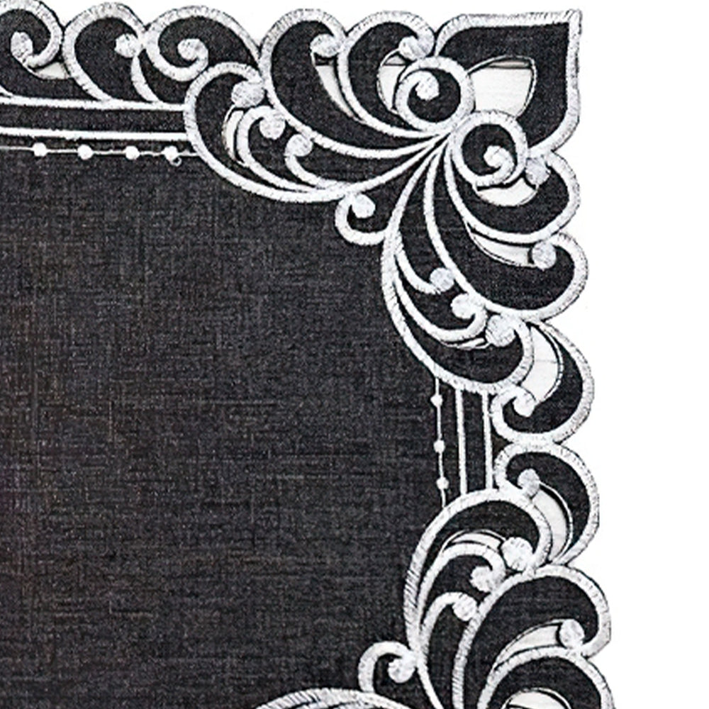 dark grey polyester placemats details
