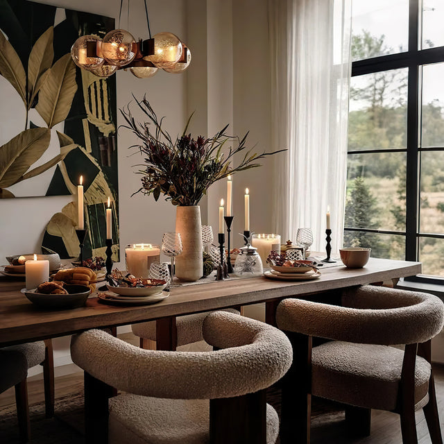 decorative glass stainless steel silver jar with a leaf shaped lid on the dining table