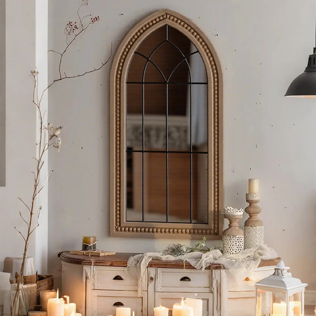 decorative mirror on the wall