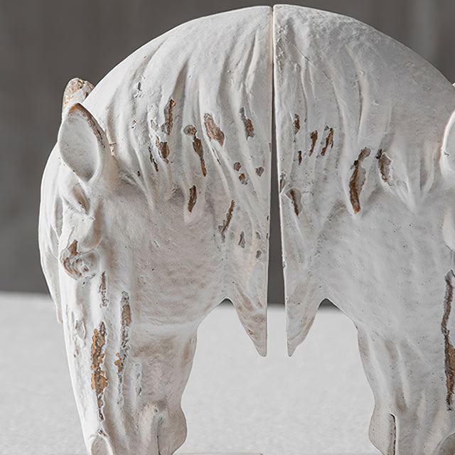 decorative resin horse head bookends details