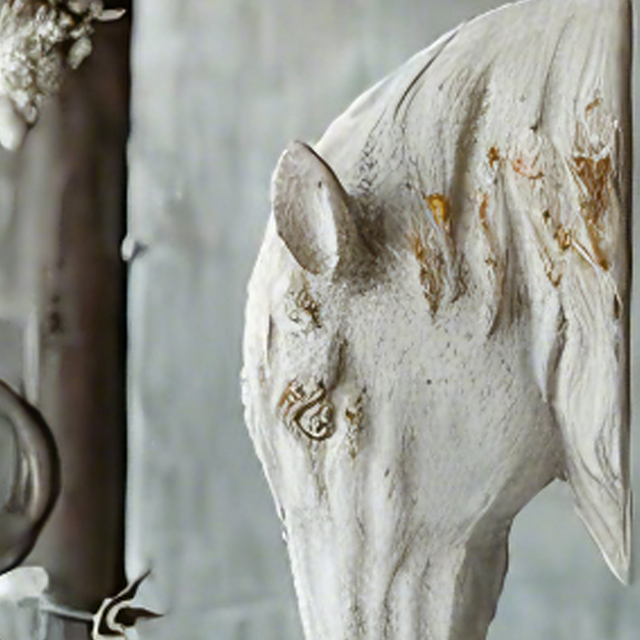 decorative resin horse head bookends details