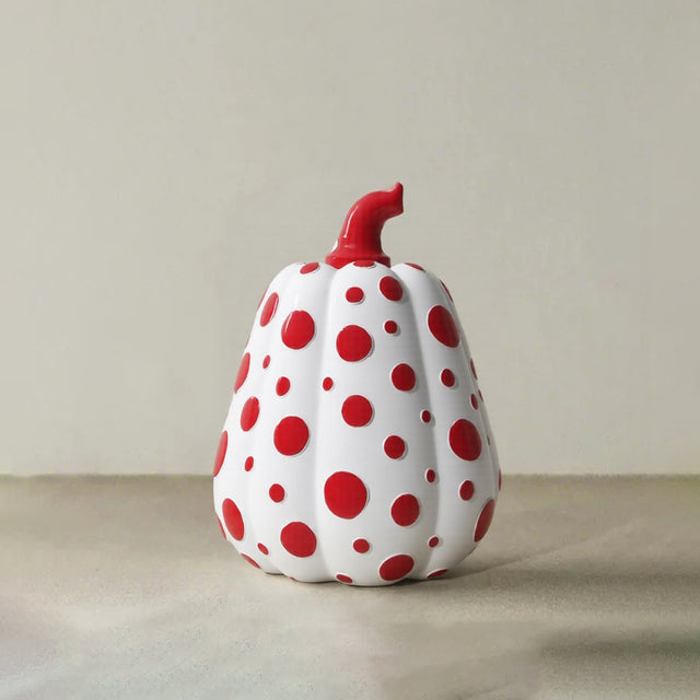 decorative resin polka dot pumpkin ornament