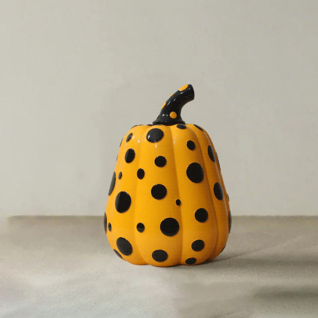 decorative resin polka dot pumpkin ornament