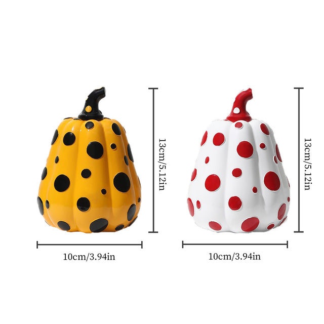 decorative resin polka dot pumpkin size chart
