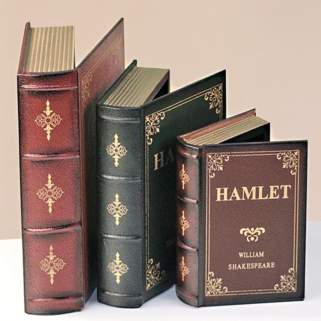 decorative storage box set placed upright on the table