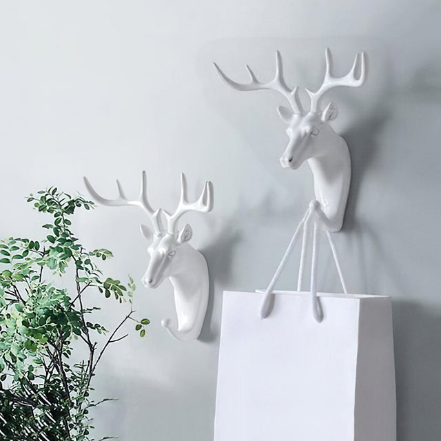 deer head wall hook on the wall