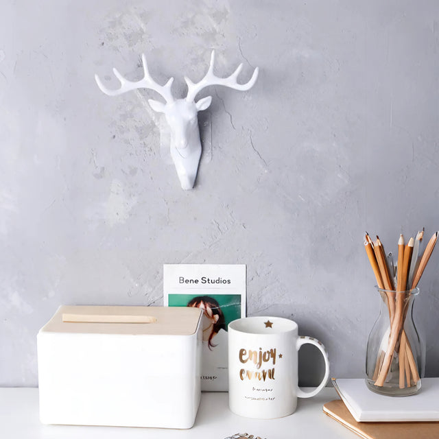 deer head wall hook on the wall