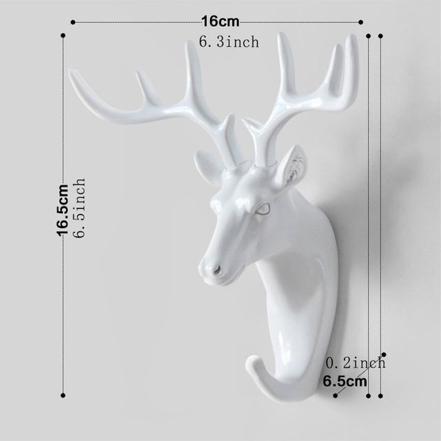 deer head wall hook size chart