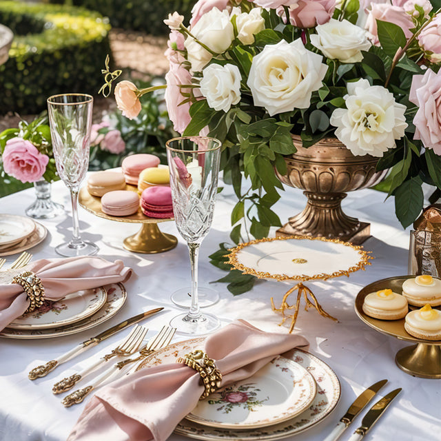 detachable plum blossom iron stand ceramic tray on the dining table