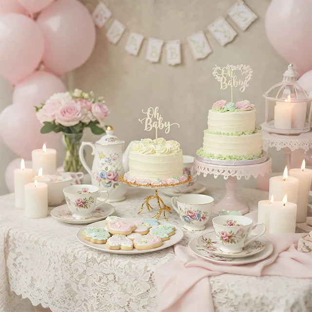 detachable plum blossom iron stand ceramic tray on the table
