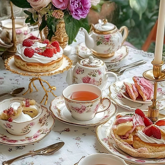 detachable plum blossom iron stand ceramic tray serve desserts