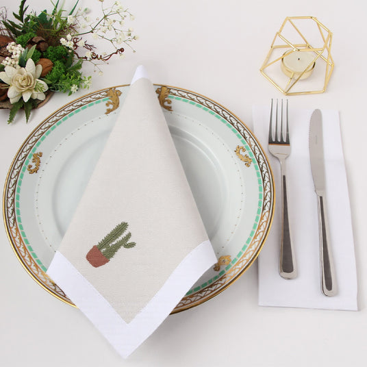dinner napkin on plate