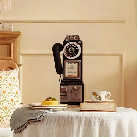 distressed resin decorative desk phone