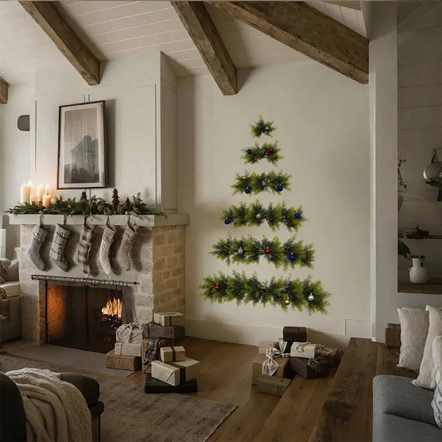 diy christmas wall tree hang on wall
