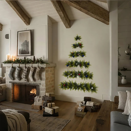 diy christmas wall tree hang on wall