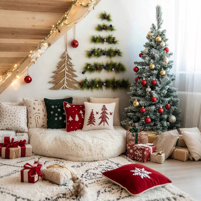 diy christmas wall tree with christmas tree