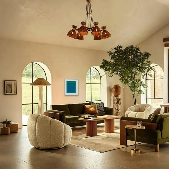 dopamine style gallery wall set canvas artwork on the wall