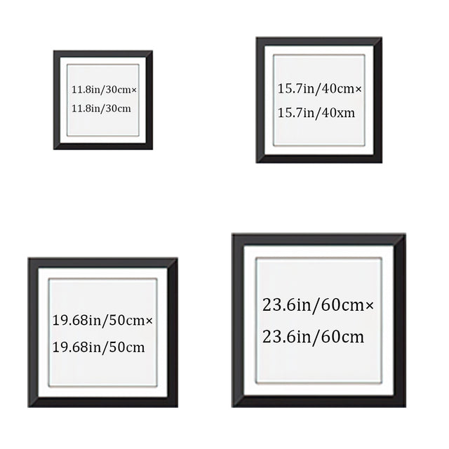 dopamine style gallery wall set canvas artwork size chart