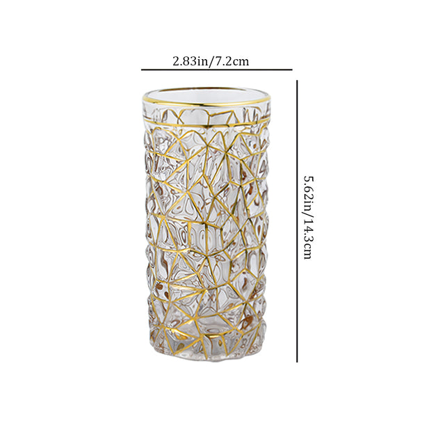 elegant crystal gold rimmed tall glass cups size chart