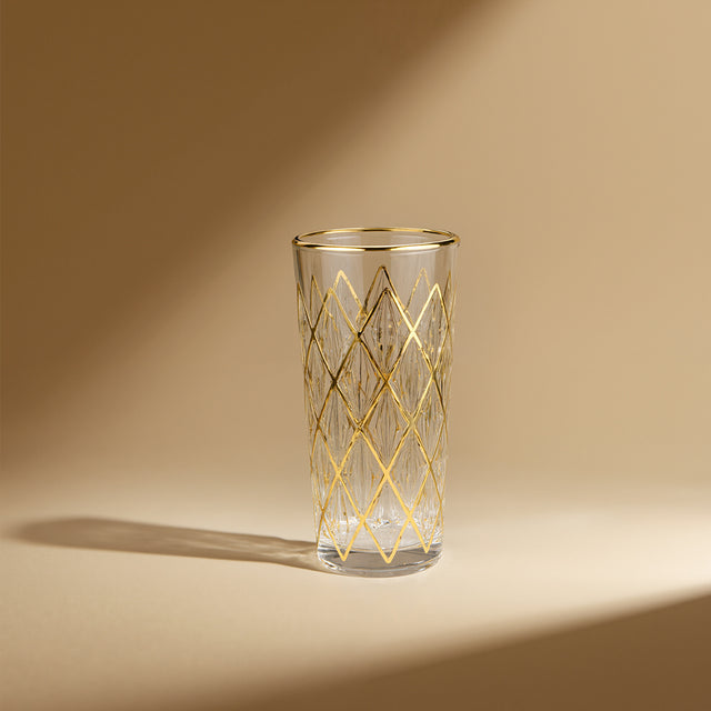 elegant gold rimmed drinking glasses