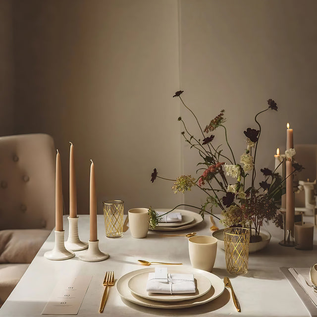 elegant gold rimmed drinking glasses in the dining room