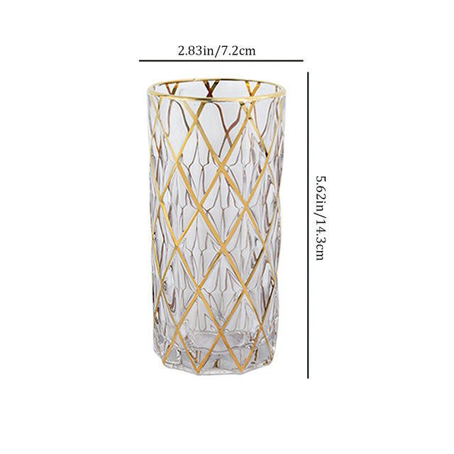 elegant gold rimmed drinking glasses size chart