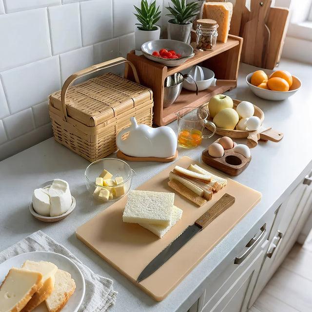elephant butter dish on table