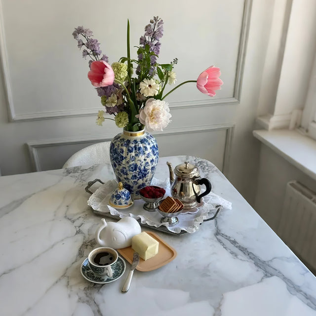 elephant butter dish on table