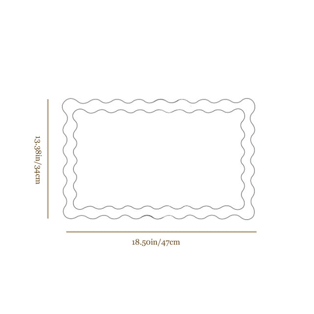 espresso brown scalloped hem placemats size chart