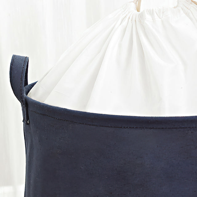 extra large drawstring fabric with waterproof moisture resistant lining laundry basket detail