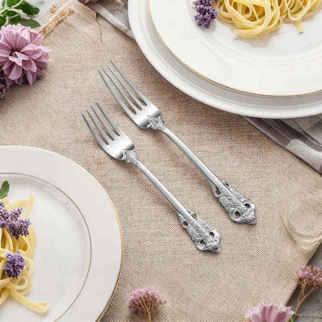 flatware set on the dining table