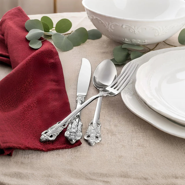 flatware set on the dining table
