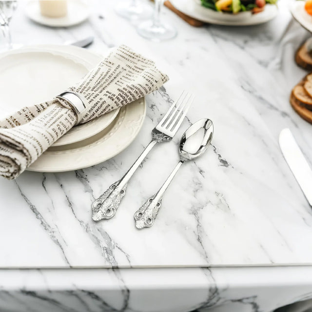 flatware set on the dining table