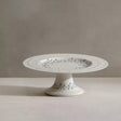 floral vine embossed ceramic serving cake stand