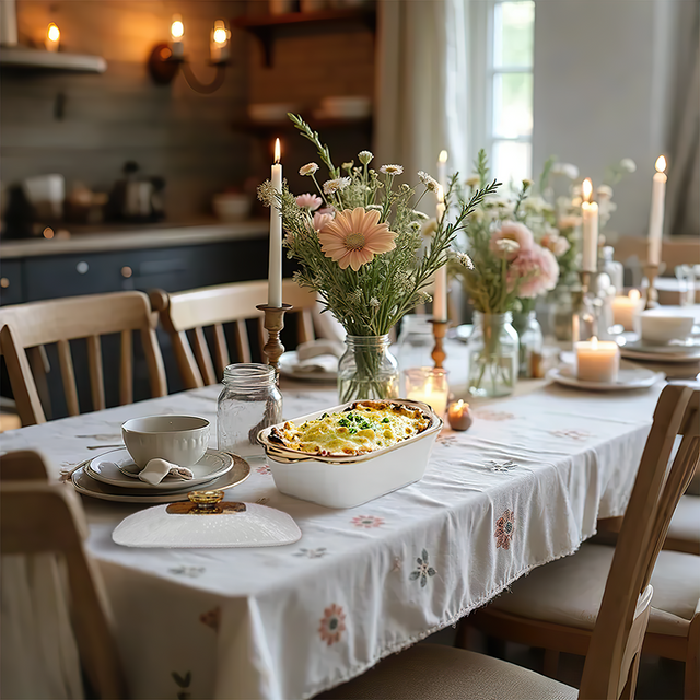 french ceramic white large soup bowl with food