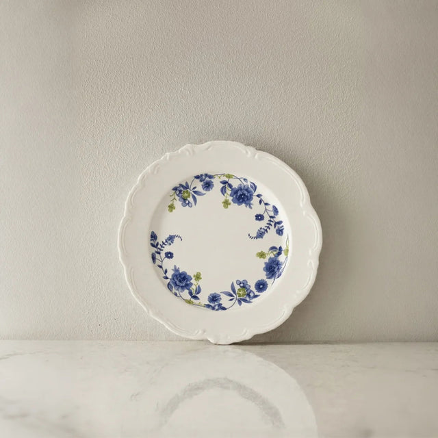 french vintage floral embossed plate