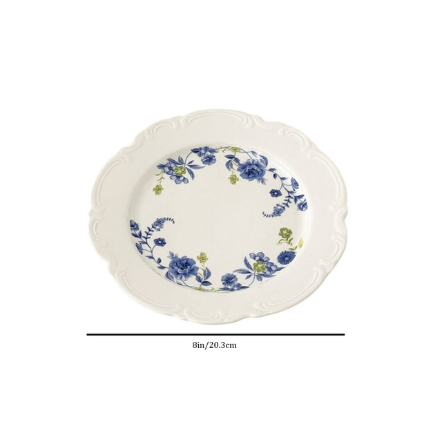 french vintage floral embossed plate size chart