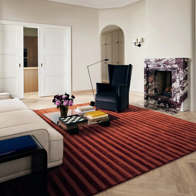 genuine horsehair and leather chessboard patterned tray in the living room